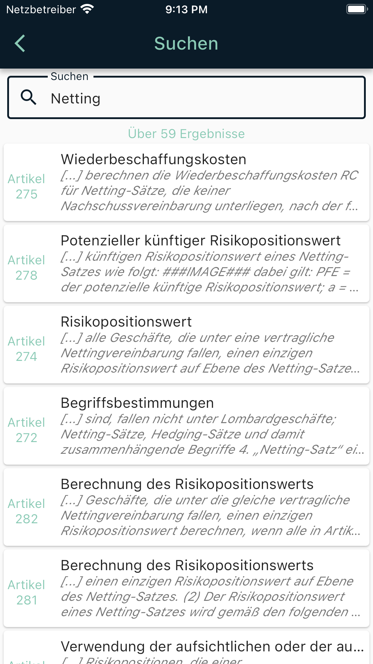 CRR App – Volltextsuche mit Relevanzranking